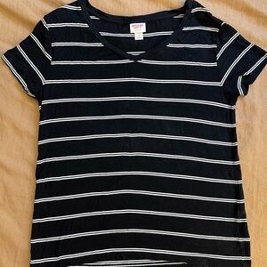 Mossimo Supply Co. Black Striped T-Shirt